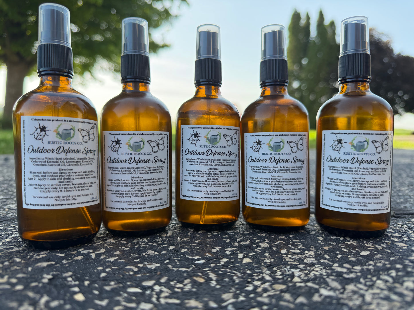 Rustic Roots Co. Outdoor Defense Spray | Natural Bug Spray | Family Friendly